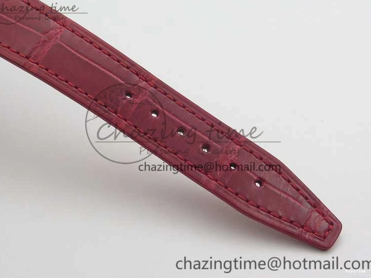 MIROTIME 0215 Portofino Automatic 37 SS M+F 1:1 Best Edition Silver Dial RG Markers on Red Crocodile Strap A Reliable 7154